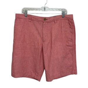 NWT Banana Republic Factory Men’s Aiden Cotton Linen Short Light Red - Size 35